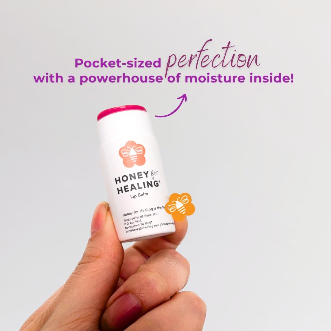 Manuka Honey Lip Balm 15+ UMF – Ultra-Hydrating Formula with Beeswax, Castor Oil & Organic Coconut Oil | 12+ Hour Moisture | Eco-Friendly Recyclable Tube | 0.25 oz / 7 g (Soft Plum)