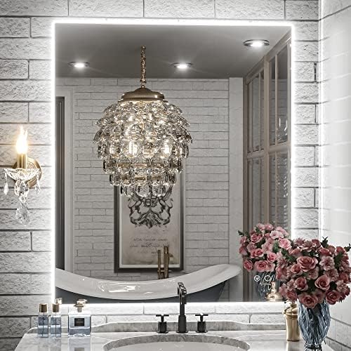 Keonjinn 30" x 36" Backlit Mirror Bathroom, Anti-Fog Mirror by Keonjinn