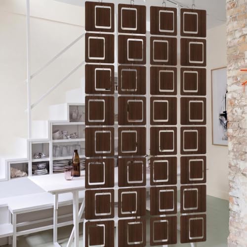 Thyle 4 Strings Mid Century Modern Room Decor Divider Brown Hanging Decorative by Thyle
