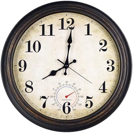 Wall Clock Battery Operated Silent Vintage Wall Clocks by Unknown