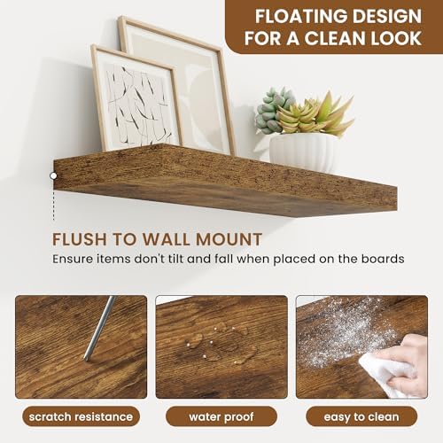 Floating Shelves for Wall, Wall Mounted Wood Shelves - Image 4
