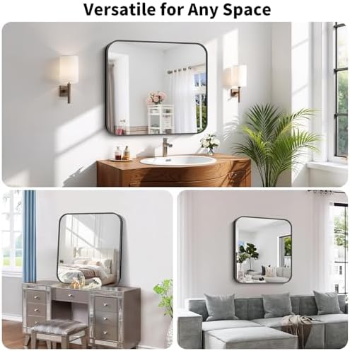 Koonmi Bathroom Wall Mirror, 28x32 Inch Large Vanity Mirror - Image 6