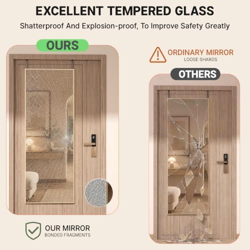 Hasipu Door Mirror Full Length, 51 x 16 Inch Full Body Wall Mirror Over The - Image 4