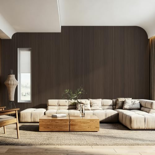 Art3d Roll-Flat Beaded Wood Slat Wall Panel, 94.5 x 23.6 in - Image 2