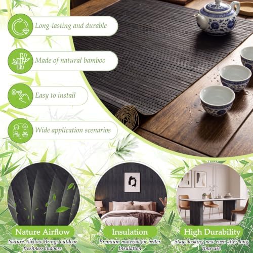 Briwooody 2 Pcs Bamboo Wall Panels 48 x 96 Inch, Suitable - Image 3