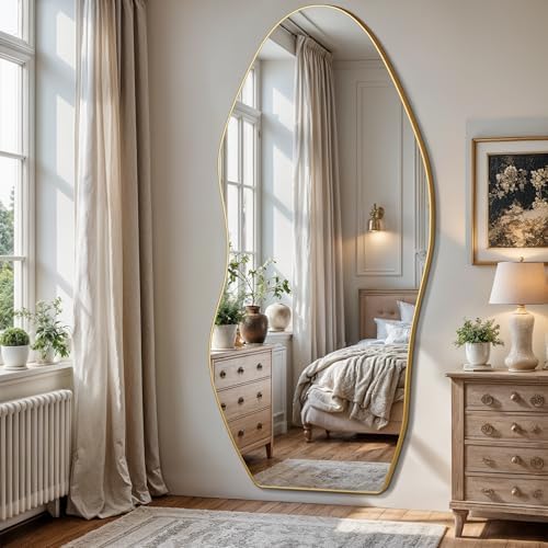 Antok Irregular Full Length Mirror, Standing Hanging Leaning Irregular Mirrors - Image 2
