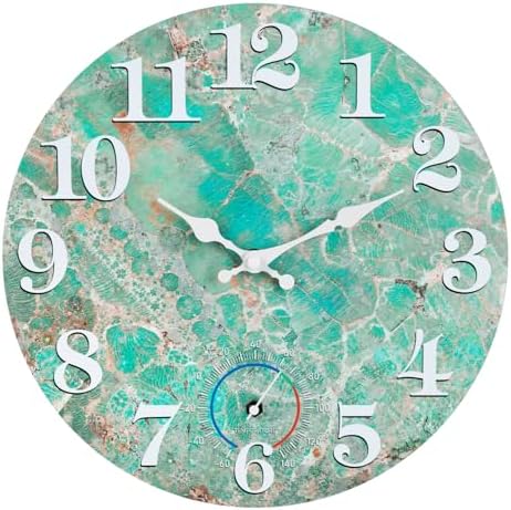 12 Inch Outdoor Clocks Waterproof by HorizentWallClock