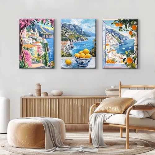 Italy Amalfi Coast Wall Art Posters Italian Travel City Canvas Wall Decor Italy - Image 5