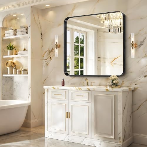 CIRCUMI Black Bathroom Mirror - Image 2