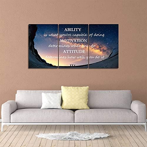 Yetaryy Large Canvas Quotes Wall Art Ability Motivation Attitude Inspirational - Image 2