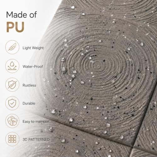 VooBang 3D Tree Ring Texture PU Wall Panels - Image 3