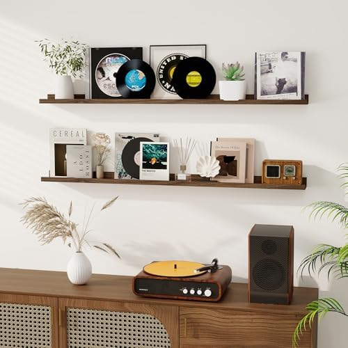 Dreamland Picture Ledge Shelf for Wall, Floating Shelves Set of 2, 55 inch Long - Image 2