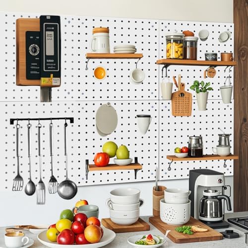 6 Pack Steel Peg Board, Universal 1/8 and 1/4 Pegboard Accessories, Office - Image 7