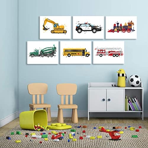 IARTTOP Car Room Decor for Boys Construction Transportation Trains Kids Toddler - Image 6
