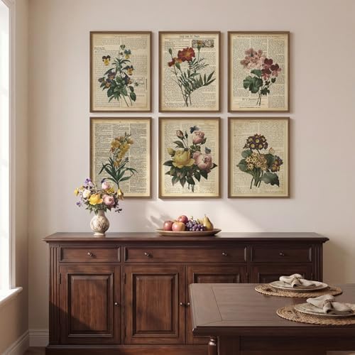 Framed Vintage Rustic Farmhouse Floral Botanical Wall Art Set, 11x14 Inch - Image 3