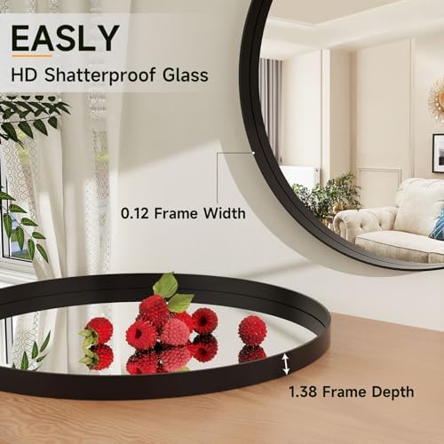 30 Inch Round Bathroom Mirror - Image 4