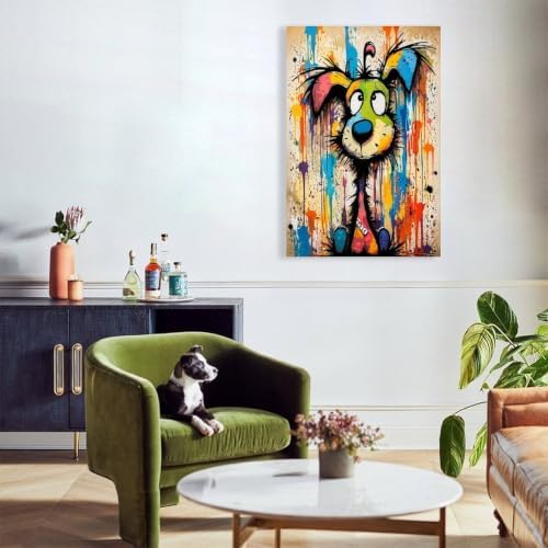 Colorful Cat Face Poster Pop Art Animal Print Canvas Wall Art - Image 6