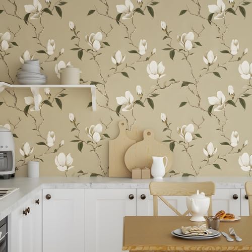 Laatse Vintage Leaf Wallpaper Peel and Stick 17.5" x 393" - Image 4