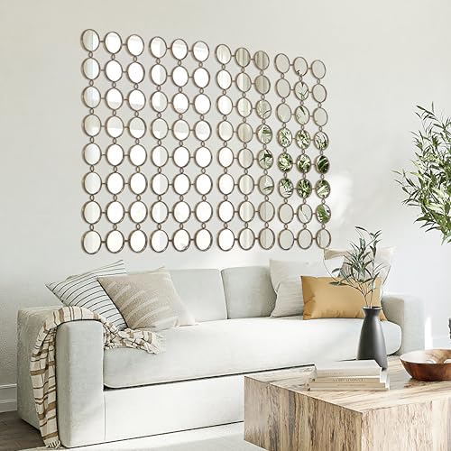 Gold Multi Mirror Wall Decor, 24 Mini Mirrors, 40.5 x 14.5 in - Image 5