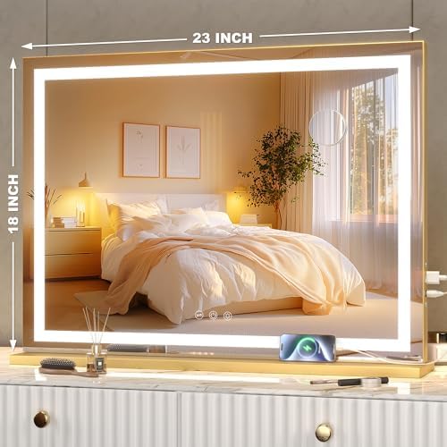 Hasipu Vanity Mirror with Lights, Lighted Makeup Mirror with Dimmable 3 Modes - Image 2