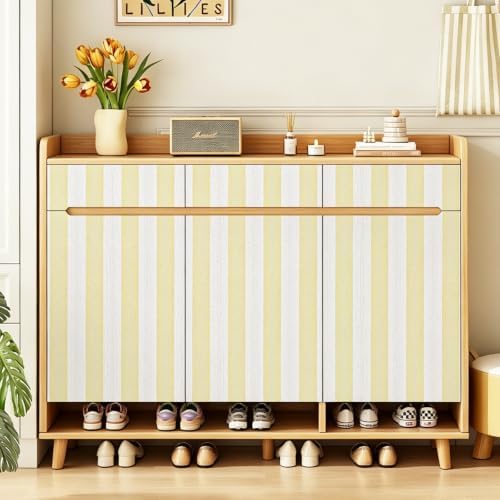 Yellow Stripe Peel and Stick Wallpaper 15.7" x 118" - Image 2