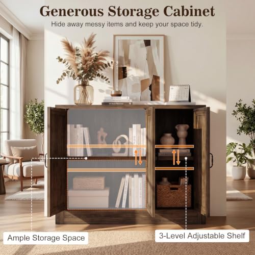 39" Modular Buffet Sideboard Cabinet, Expandable Storage Cabinet System - Image 3