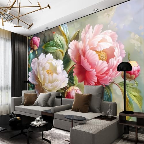 Realistic and Dreamy Digital Art, Blooming Peony Flowers, Illustration Style - Image 5