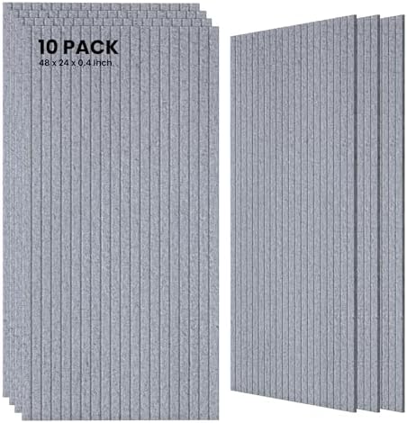 TO-TH Acoustic Wall Panels Large Noise Deadening Panel 10 Pack by TO-TH