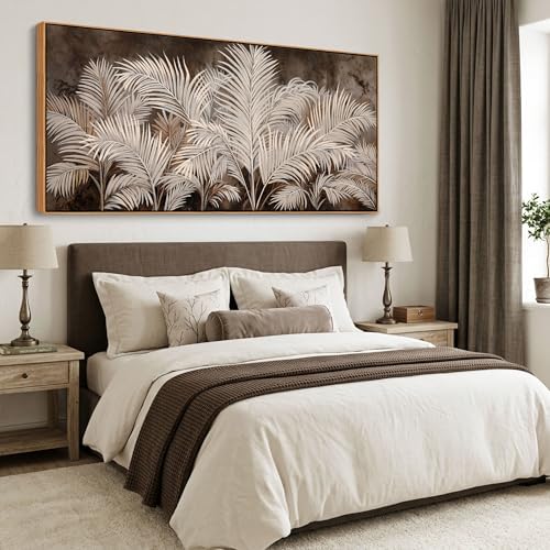 Boho Wall Art in Modern Brown, Minimalist Canvas Artwork - Image 4