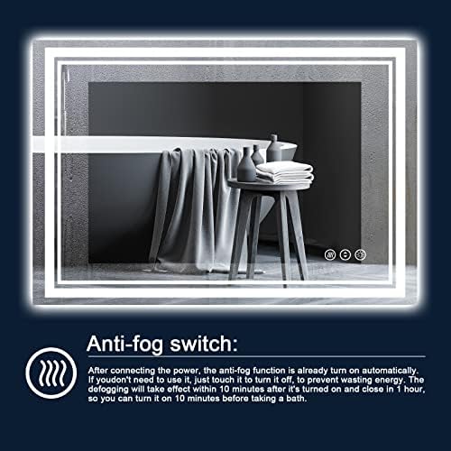 55x36 Inch LED Bathroom Mirror - Image 4