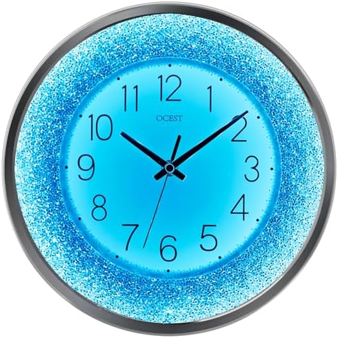 OCEST 12 Inch Crushed Diamond Wall Clock by OCEST