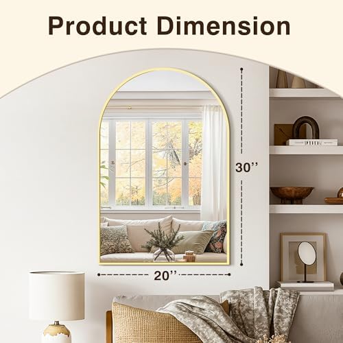 Arched Bathroom Vanity Mirror for Over Sink, 2 Pack 30”x20” - Image 3
