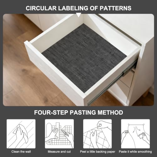 Dark Gray Modern Concrete Wallpaper Peel and Stick Contact Paper 15.7"x118" - Image 3