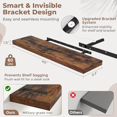 40 Inch Floating Shelves for Wall - Image 3
