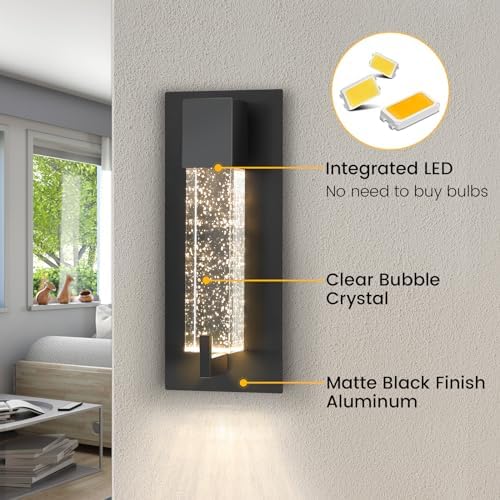 WOSHITU LED Wall Sconce Light: 11 Inch Black Modern Sconces Wall Lighting 3000K - Image 3