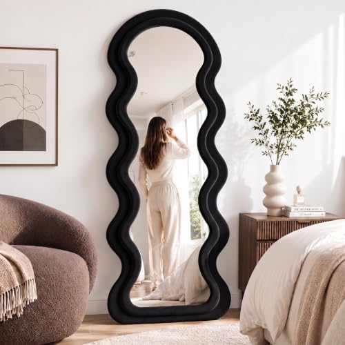 BOJOY Full Length Wavy Mirror, Arched Floor & Wall Mirror by BOJOY