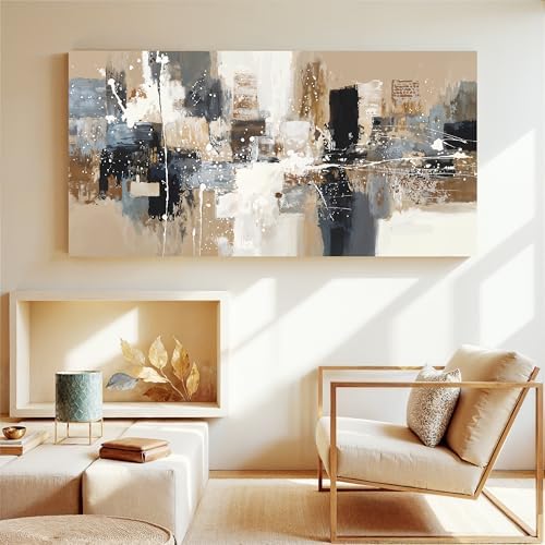 Large Brown Abstract Canvas Art Wall Decor - Image 4