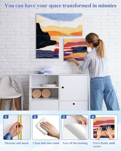 4 Pack Art Acoustic Panels, Decorative Sound Absorbing Wall Art - Image 5