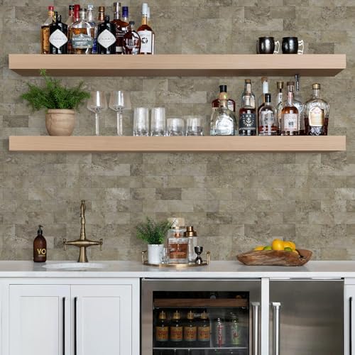 STICKGOO 10-Sheet Subway Tile Peel and Stick Backsplash, Rust Slate - Image 4