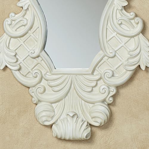 Lattice Scroll Antique White Traditional Classic Wall Mirrors | Set of Three | - Image 5