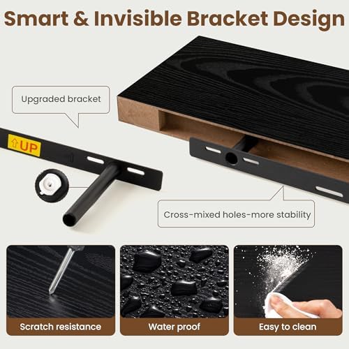 20 Inch Floating shelves for Wall, 8 Inch Deep, Invisible Brackets - Image 5