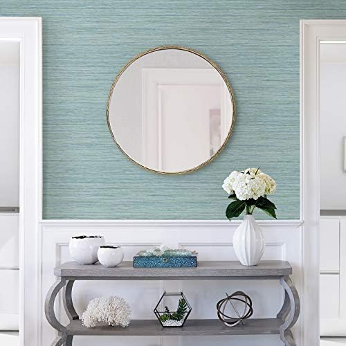 Scott Living 2964-25961 Barnaby Light Blue Faux Grasscloth Wallpaper - Image 2