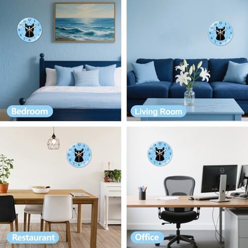 peacoblue Cat Wall Clocks Battery Operated - Image 6