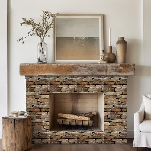 Commomy 3D Faux Stone Wall Panels Peel and Stick 10 Pcs 11.8" x 11.8" - Image 2