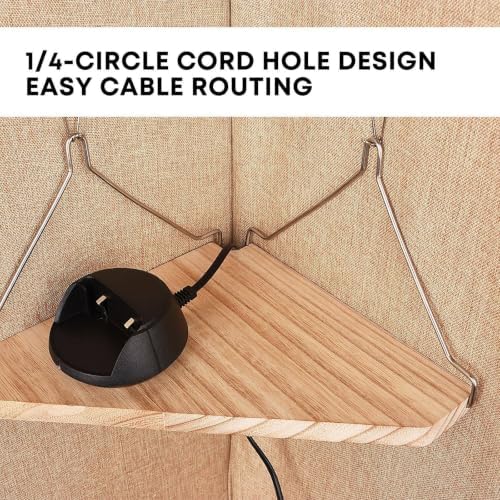 2 Pack Fabric Wall Wooden Wall Cubicle Corner Shelf - Image 5