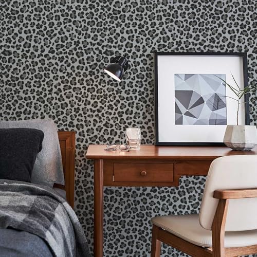 Leopard Peel and Stick Wallpaper White Leopard Print Waterproof Removable Self - Image 6