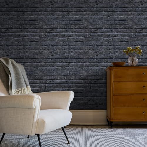 Commomy Peel and Stick Faux Brick 3D Wall Panels 12 pcs of 22.8" x 11.8" - Image 2