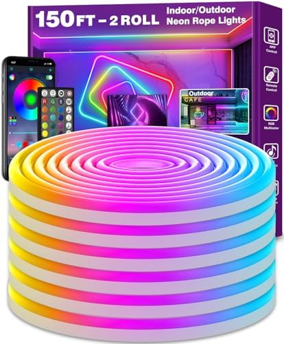 AILBTON 150Ft Neon Rope Lights, Flexible Led Rope Lights Control by AILBTON