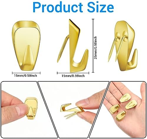 LEIFIDE 10 Pieces Cubicle Hooks Clips, 40 Lbs Picture Hangers - Image 2