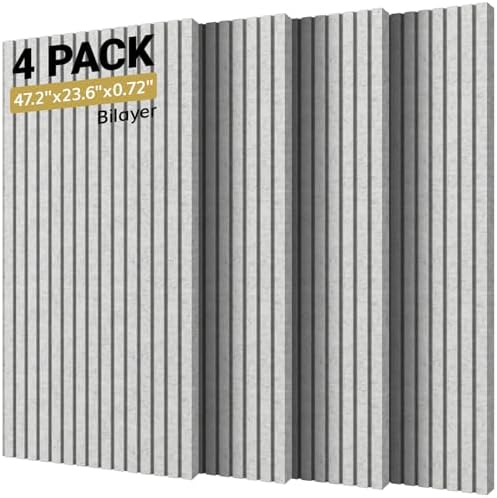 TONOR Dual-Layer Thickened Acoustic Wall Panels-4 Pack 47.2"x23.6"x0.72" by TONOR